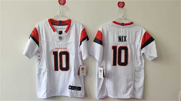 Womens Denver Broncos #10 Bo Nix White 2024 F.U.S.E. Alternate Stitched Jersey